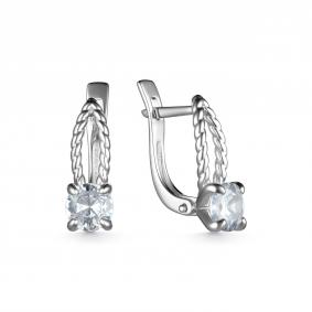Серебряные серьги Дар С-5109рс200 с фианитом С-5109рс200 фото