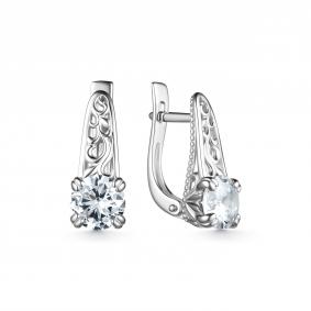 Серебряные серьги Дар С-5117рс200 с фианитом С-5117рс200 фото
