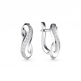 Серебряные серьги Дар С-5134рс00 с фианитом С-5134рс00 фото
