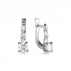 Серебряные серьги Дар С-5139рс200 с фианитом С-5139рс200 фото