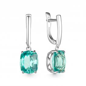 Серебряные серьги Дар С-5145рс3149 с ситаллом С-5145рс3149 фото