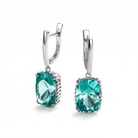 Серебряные серьги Дар С-5147рс3149 с ситаллом С-5147рс3149 фото
