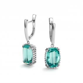 Серебряные серьги Дар С-5147рс3149/1 с ситаллом С-5147рс3149/1 фото