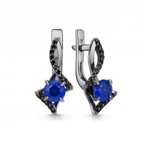 Серебряные серьги Дар С-5157чрс414616 с шпинелью С-5157чрс414616 фото