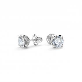 Серебряные серьги Дар С-5162рс1612800 с фианитом и муассанитом С-5162рс1612800 фото