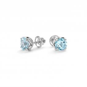Серебряные серьги Дар С-5162рс40200 с топазом и фианитом С-5162рс40200 фото