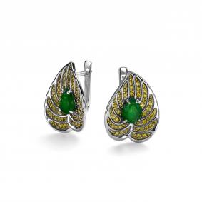 Серебряные серьги Дар С-5169рлзс4118222 с фианитом С-5169рлзс4118222 фото