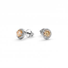 Серебряные серьги Дар С-5176рс162000 с фианитом и муассанитом С-5176рс162000 фото
