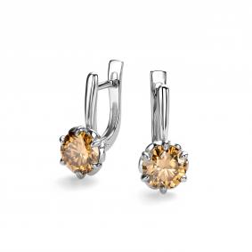 Серебряные серьги Дар С-5186рс1620 с муассанитом С-5186рс1620 фото