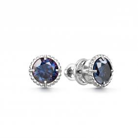 Серебряные серьги Дар С-5192рс1616300 с фианитом и муассанитом С-5192рс1616300 фото