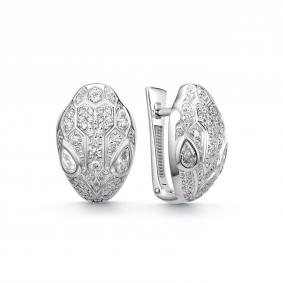 Серебряные серьги Дар С-5216рс200 с фианитом С-5216рс200 фото