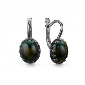 Серебряные серьги Дар С-5289чрк11716 с опалом С-5289чрк11716 фото