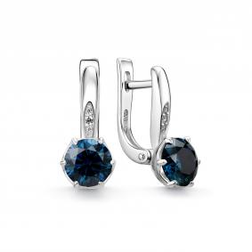 Серебряные серьги Дар С-5313рс1615600 с фианитом и муассанитом С-5313рс1615600 фото
