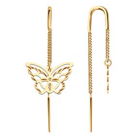 Золотые серьги Красносельский ювелир С2100 С2100 фото