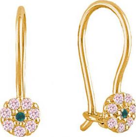 Золотые серьги Красносельский ювелир С2463-гр с фианитом С2463-гр фото