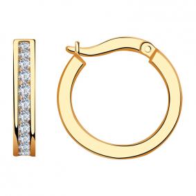 Золотые серьги Красносельский ювелир С2534 с фианитом С2534 фото