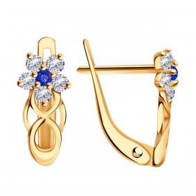 Золотые серьги Красносельский ювелир С3228-с с фианитом С3228-с фото