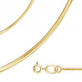Цепь плетение Снейк (Тонда) из лимонного серебра Высоковы 585 СНК30-Л СНК30-Л фото