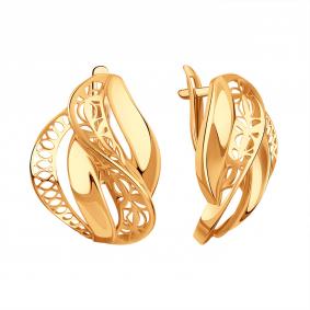 Золотые серьги Karatov Т10002В582 Т10002В582 фото
