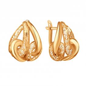 Золотые серьги Karatov Т10002В756 Т10002В756 фото