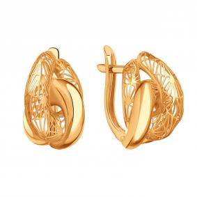 Золотые серьги Karatov Т10002В757 Т10002В757 фото