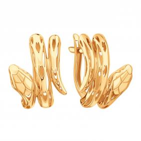 Золотые серьги Символ года Змея Karatov Т10002Е062 Т10002Е062 фото