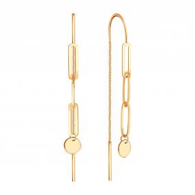 Золотые серьги Karatov Т10002Е069 Т10002Е069 фото