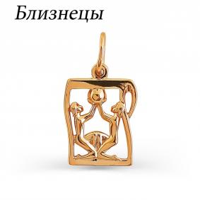Золотая подвеска Знак зодиака Близнецы Karatov Т100031909 Т100031909 фото