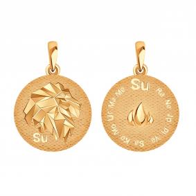 Золотая подвеска Знак зодиака Лев Karatov Т100035956 Т100035956 фото