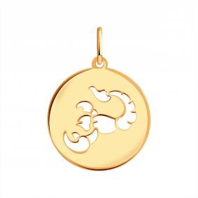 Золотая подвеска Знак зодиака Скорпион Karatov Т100036381 Т100036381 фото