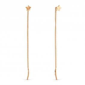 Золотые серьги Karatov Т100622895 Т100622895 фото