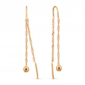 Золотые серьги Karatov Т10062Б080 Т10062Б080 фото