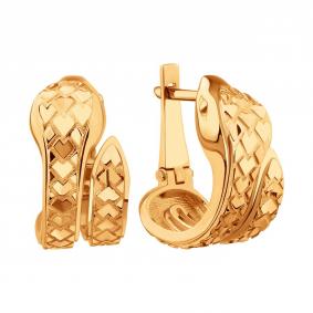 Золотые серьги Символ года Змея Karatov Т10062Е002 Т10062Е002 фото