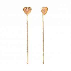 Золотые серьги Karatov Т10062Е030 Т10062Е030 фото