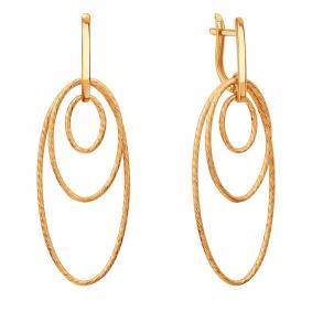 Золотые серьги Karatov Т10062Е078 Т10062Е078 фото