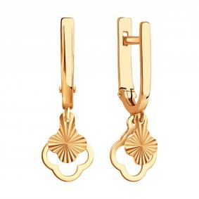 Золотые серьги Karatov Т10062Е187 Т10062Е187 фото