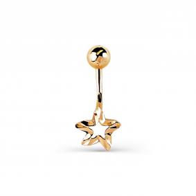 Золотой пирсинг в пупок Karatov Т10067140 Т10067140 фото