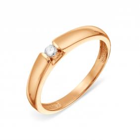 Золотое кольцо Karatov Т10101А430 с бриллиантом Т10101А430 фото