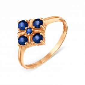 Золотое кольцо Karatov Т10101Б109 с сапфиром Т10101Б109 фото