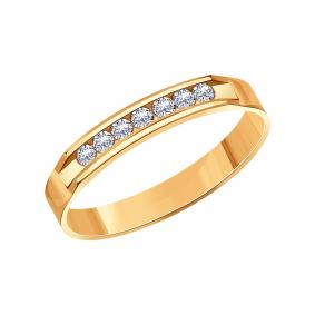 Золотое кольцо Karatov Т10101Б399 с бриллиантом Т10101Б399 фото