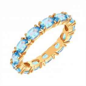 Золотое кольцо Karatov Т10101Д040 с топазом Т10101Д040 фото