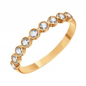 Золотое кольцо Karatov Т10101Д121 с бриллиантом Т10101Д121 фото