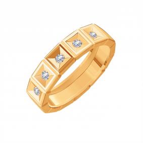 Золотое кольцо Karatov Т10101Д775 с бриллиантом Т10101Д775 фото