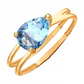 Золотое кольцо Karatov Т10101И136 с топазом Т10101И136 фото