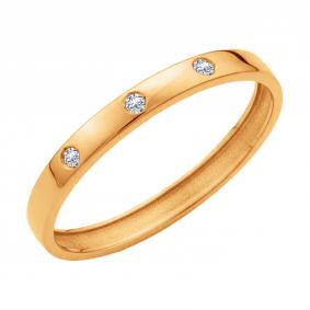 Золотое кольцо Karatov Т10101И201 с бриллиантом Т10101И201 фото