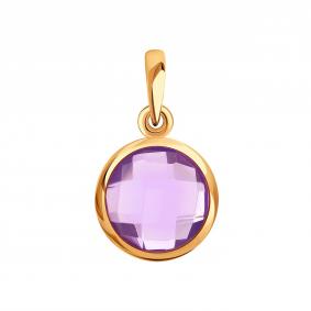 Золотая подвеска Karatov Т101036055 с аметистом Т101036055 фото