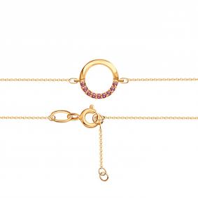Золотой браслет Karatov Т101101144-01 с рубином Т101101144-01 фото