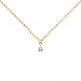 Золотое колье Karatov Т101112080 с бриллиантом Т101112080 фото