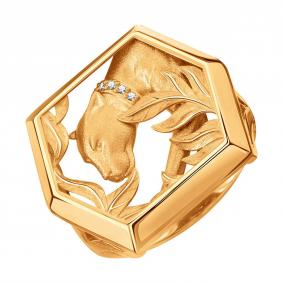 Золотое кольцо Karatov Т10151Д811 с бриллиантом Т10151Д811 фото