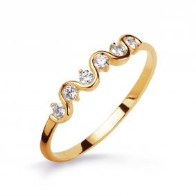 Золотое кольцо Karatov Т102015565 с фианитом Т102015565 фото